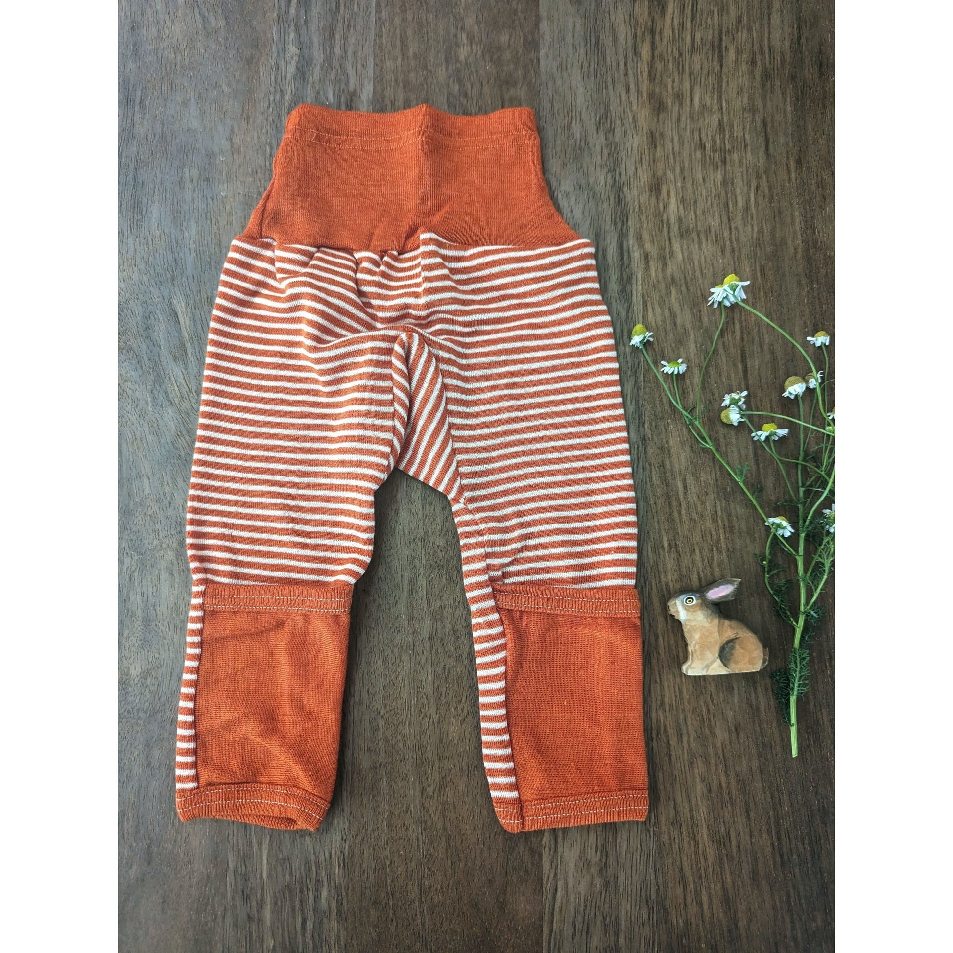 Cosilana - Organic Wool Silk - Baby Pants With Cuffs - Nature's Wild Child