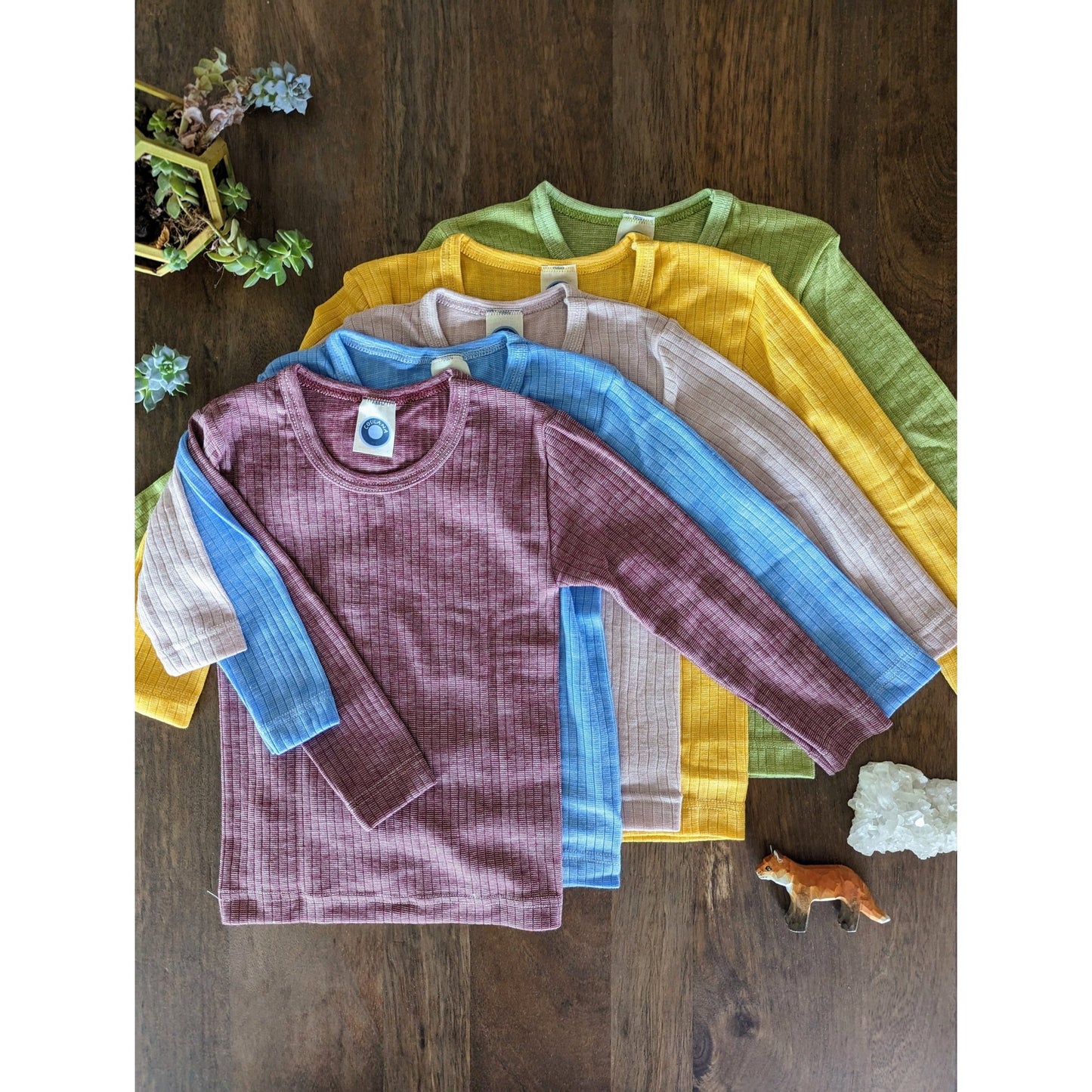 Cosilana Organic Wool Silk Cotton - Kids Long Sleeve Top (12 months - 8 years) - Nature's Wild Child
