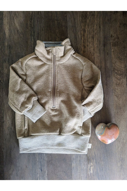 Disana Half Zip Organic Boiled Wool Jacket - Nature's Wild Child