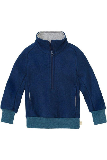 Disana Half Zip Organic Boiled Wool Jacket - Nature's Wild Child