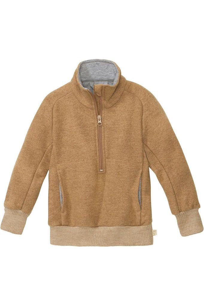 Disana Half Zip Organic Boiled Wool Jacket - Nature's Wild Child