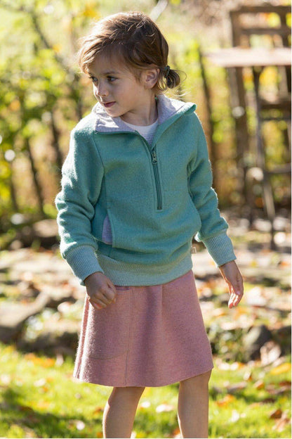 Disana Half Zip Organic Boiled Wool Jacket - Nature's Wild Child