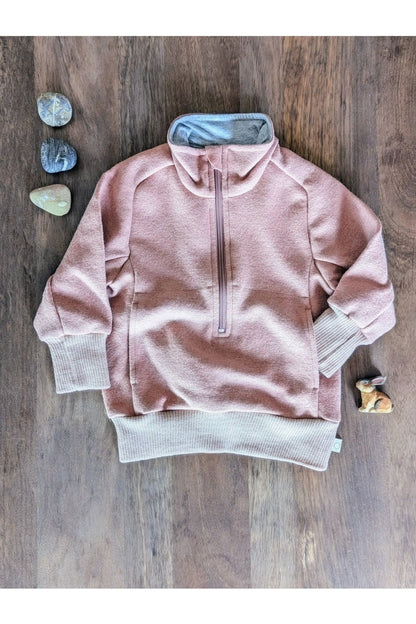 Disana Half Zip Organic Boiled Wool Jacket - Nature's Wild Child