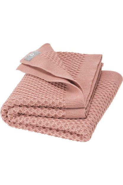 Rosy Brown Disana Honeycomb Baby Blanket 100% Organic Merino Wool