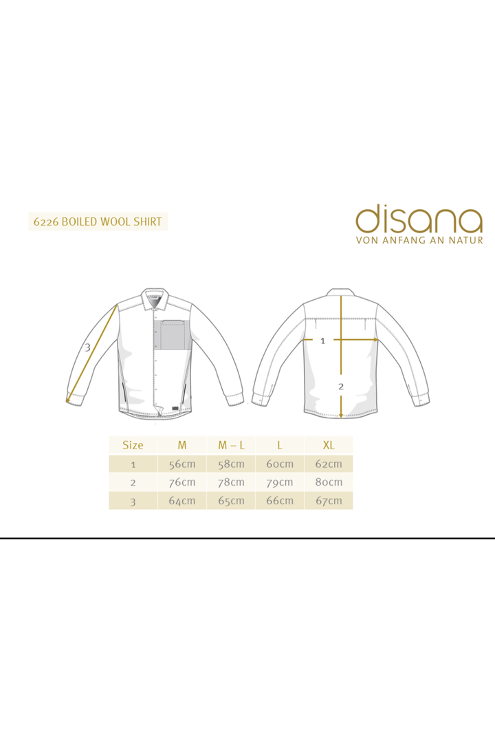 Disana Mens Shirt - Organic Boiled Merino Wool - Nature's Wild Child