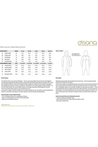Disana Organic Boiled Wool Bunting - Nature's Wild Child