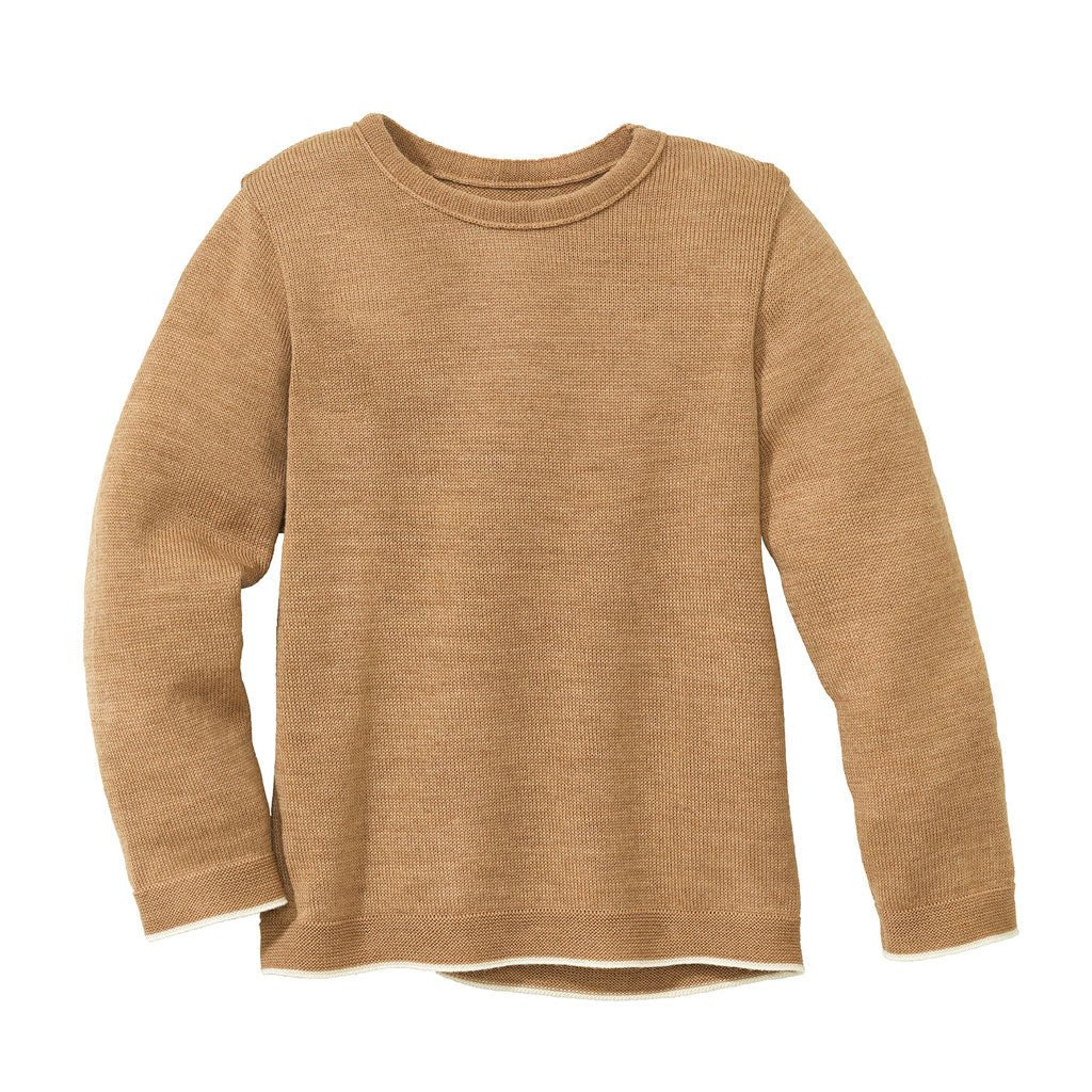 Disana - Organic Merino - Knit Sweater with Contrasting Trim - Nature's Wild Child