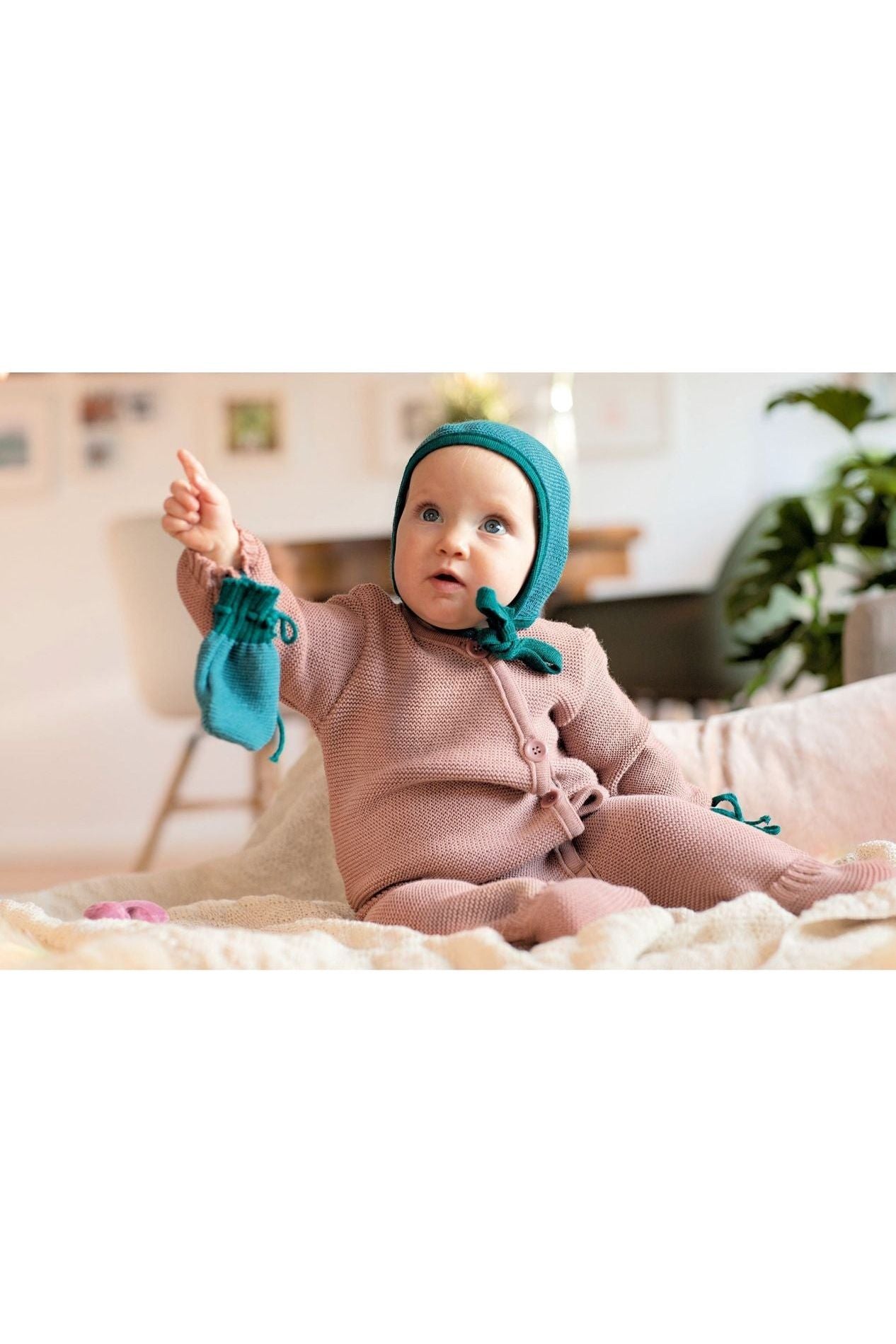 DILLING Geribde Baby Romper 100% BIO Merinowol - Zacht En Niet-Kriebelend