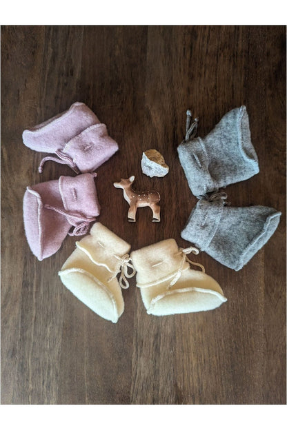 Engel - Organic Merino Wool Fleece - Baby Booties - Nature's Wild Child
