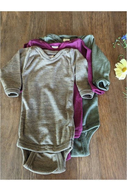 Engel - Organic Merino Wool Silk Onesies - Long Sleeves - Nature's Wild Child