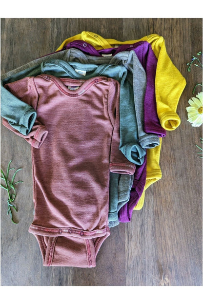 Engel - Organic Merino Wool Silk Onesies - Long Sleeves - Nature's Wild Child