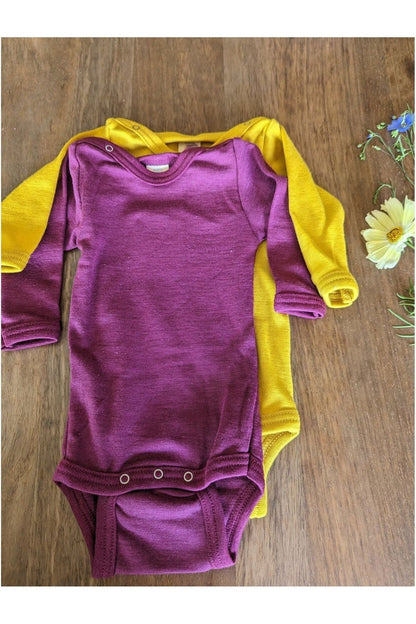Engel - Organic Merino Wool Silk Onesies - Long Sleeves - Nature's Wild Child