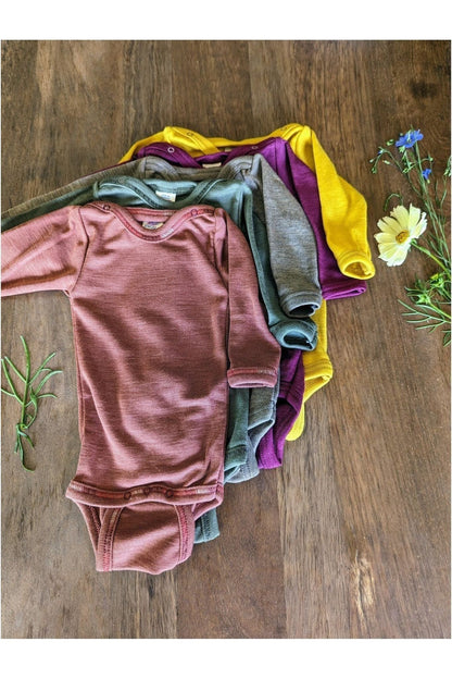 Engel - Organic Merino Wool Silk Onesies - Long Sleeves - Nature's Wild Child