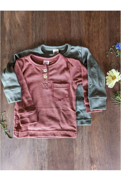 Engel - Organic Merino Wool Silk - Pocket Long Sleeve - Nature's Wild Child