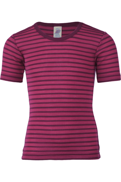 Engel - Organic Merino Wool Silk T-Shirt for Kids - Stripes - Nature's Wild Child