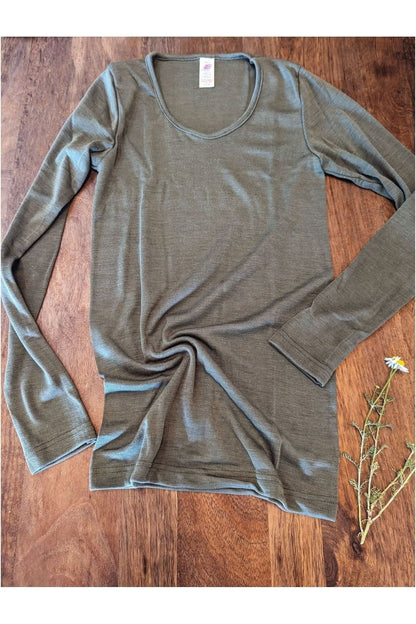 Engel - Woman's Organic Merino Wool Silk Long Sleeve - Nature's Wild Child