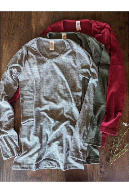 Engel - Woman's Organic Merino Wool Silk Long Sleeve - Nature's Wild Child