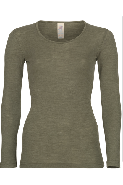 Engel - Woman's Organic Merino Wool Silk Long Sleeve - Nature's Wild Child