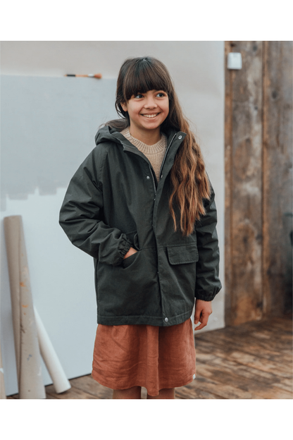 Insulated Organic Cotton Waxed Canvas - Rain Jacket - Nature's Wild Child