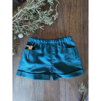 Kleine Schobbejak - Stonewashed Linen Shorts - Nature's Wild Child