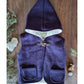 Kleine Schobbejak - Wool Hooded Pixie Vest - Dark Purple - Nature's Wild Child