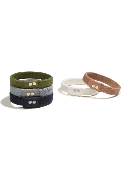 Kooshoo Organic Cotton and Natural Rubber Hair Ties - Flat - Nature's Wild Child