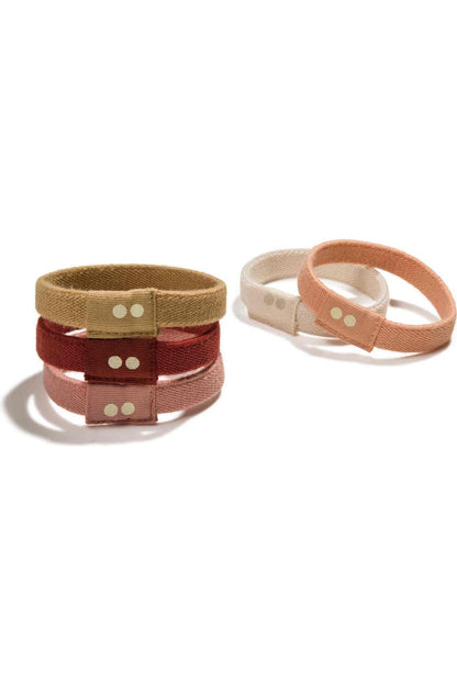 Kooshoo Organic Cotton and Natural Rubber Hair Ties - Flat - Nature's Wild Child
