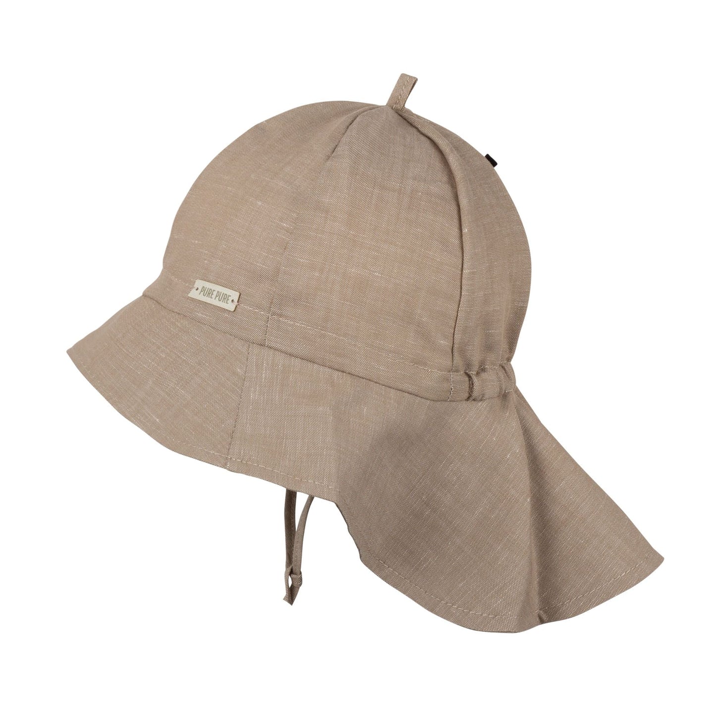 Linen and Organic Cotton - Sun Hat with Neck Protection - Baby and Toddler (2 colors) - Nature's Wild Child