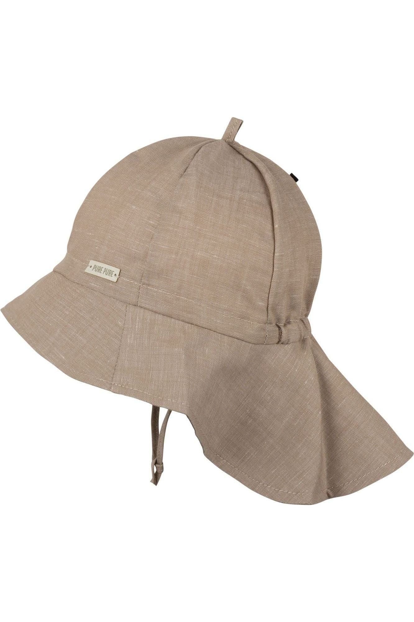 Linen and Organic Cotton - Sun Hat with Neck Protection - Baby and Toddler (2 colors) - Nature's Wild Child