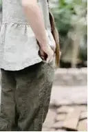 Linen Jules Pants - Le Petite Alice - Deep Blue - Nature's Wild Child