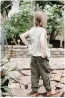 Linen Jules Pants - Le Petite Alice - Deep Blue - Nature's Wild Child