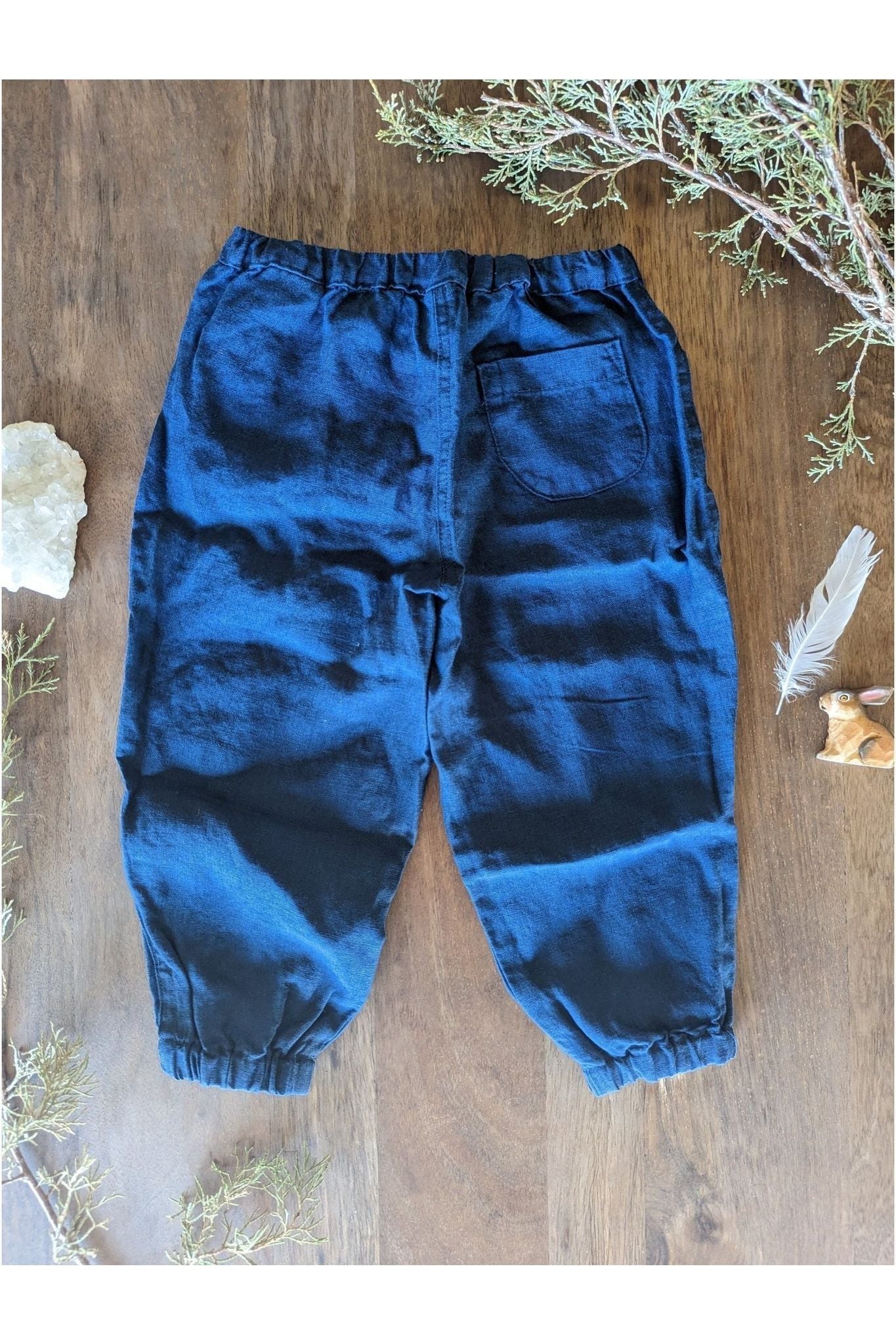 Linen Jules Pants - Le Petite Alice - Deep Blue - Nature's Wild Child