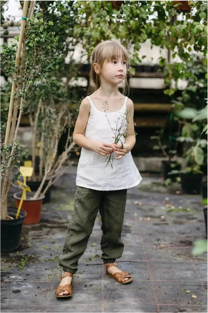 Linen Jules Pants - Le Petite Alice - Deep Blue - Nature's Wild Child