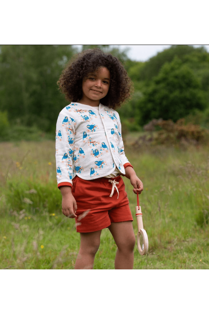 Little Green Radicals - GOTS Organic Cotton Shorts - Earthy Red (12 months to 8 years) - Nature's Wild Child