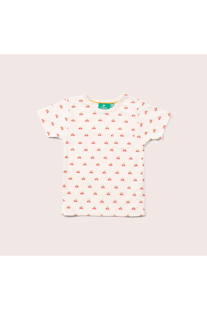 Little Green Radicals - GOTS Organic Cotton T-Shirt - Cherries (3 months - 8 years) - Nature's Wild Child