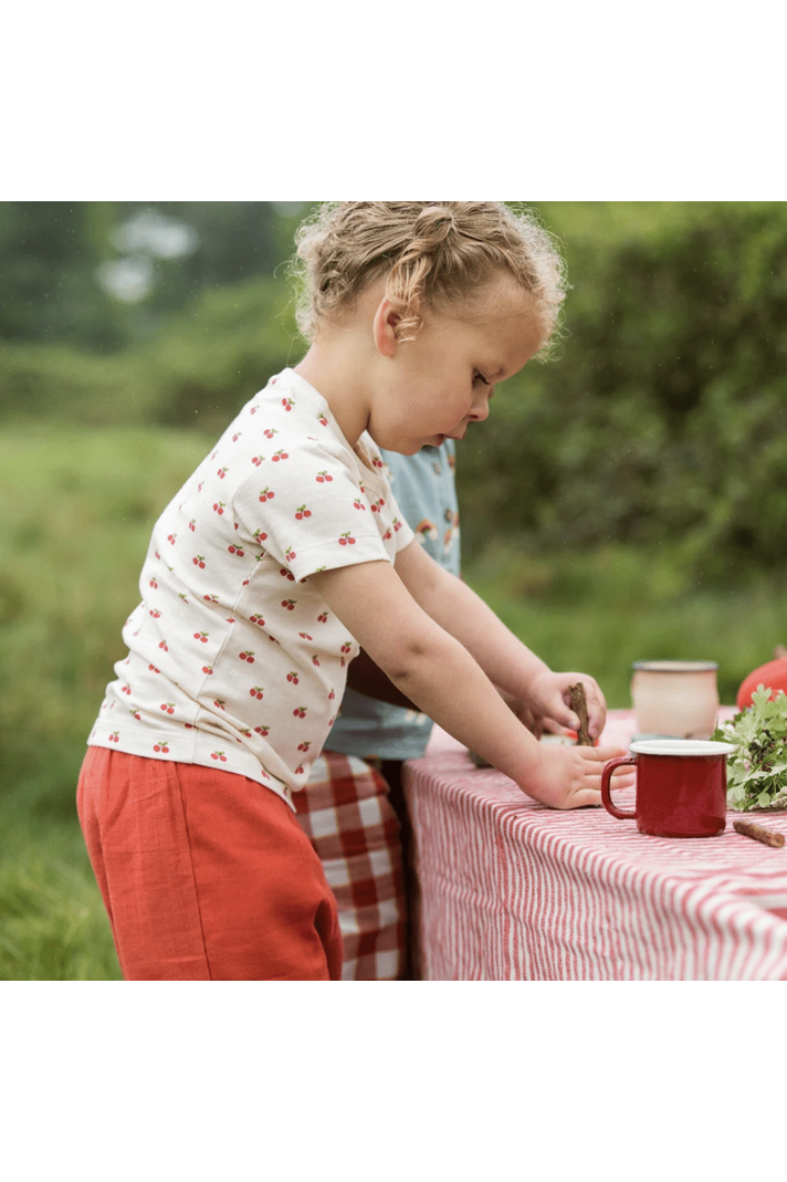 Little Green Radicals - GOTS Organic Cotton T-Shirt - Cherries (3 months - 8 years) - Nature's Wild Child