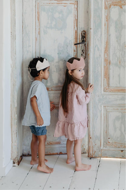 Long Sleeve Linen Peace Dress - Le Petite Alice - Nature's Wild Child