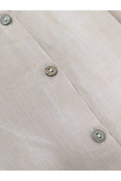 Long Sleeve Linen Peace Dress - Le Petite Alice - Nature's Wild Child