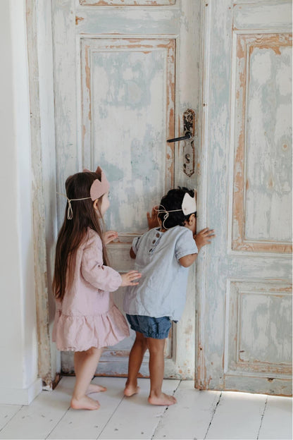 Long Sleeve Linen Peace Dress - Le Petite Alice - Nature's Wild Child