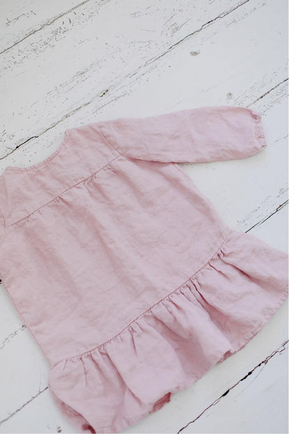 Long Sleeve Linen Peace Dress - Le Petite Alice - Nature's Wild Child