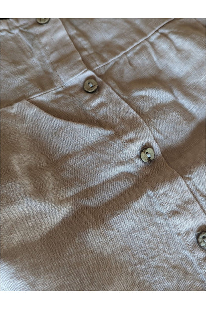 Long Sleeve Linen Peace Dress - Le Petite Alice - Green - Nature's Wild Child