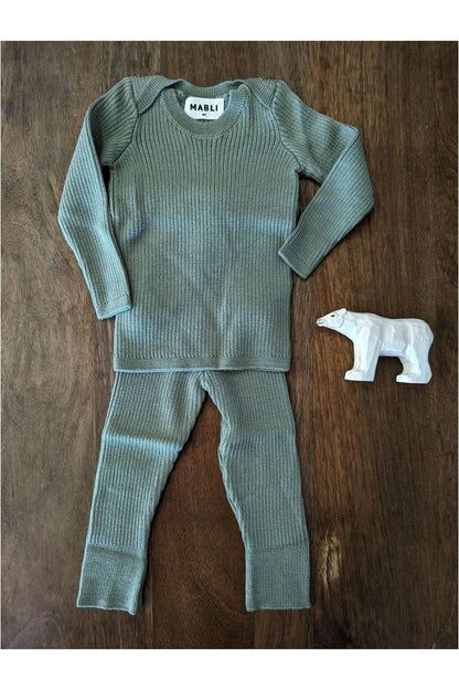 Mabli - Merino Baby and Kids Leggings - Sylfaen Skinnny Legs - Nature's Wild Child