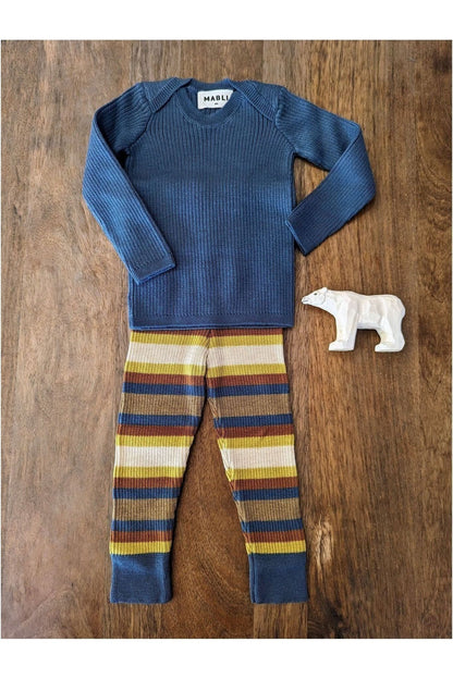 Mabli - Merino Baby and Kids Leggings - Sylfaen Skinnny Legs - Nature's Wild Child