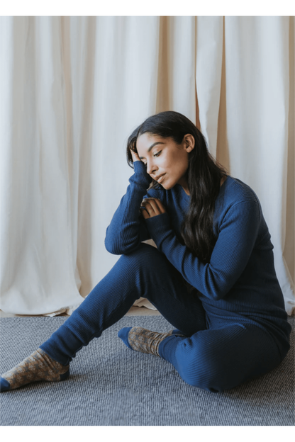Mabli - Merino Long Sleeve Women's Top - Magnus Skinny Rib - Nature's Wild Child