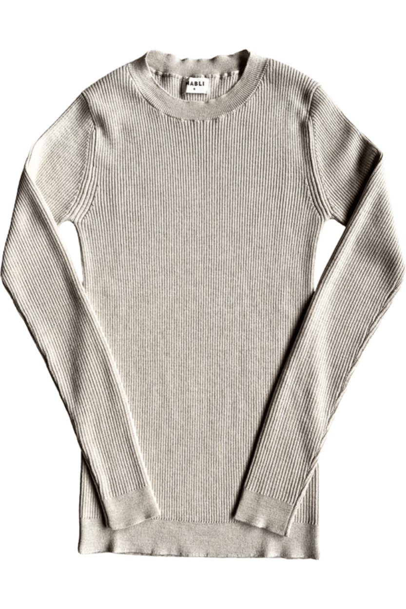 Mabli - Merino Long Sleeve Women's Top - Magnus Skinny Rib - Nature's Wild Child