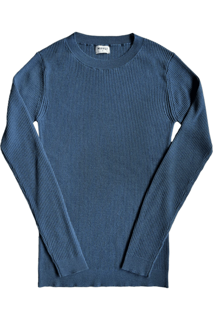 Mabli - Merino Long Sleeve Women's Top - Magnus Skinny Rib - Nature's Wild Child