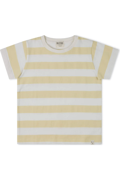 Matona - GOTS Organic Cotton Kids Classic T-Shirt - Yellow Stripes (1-8 years) - Nature's Wild Child