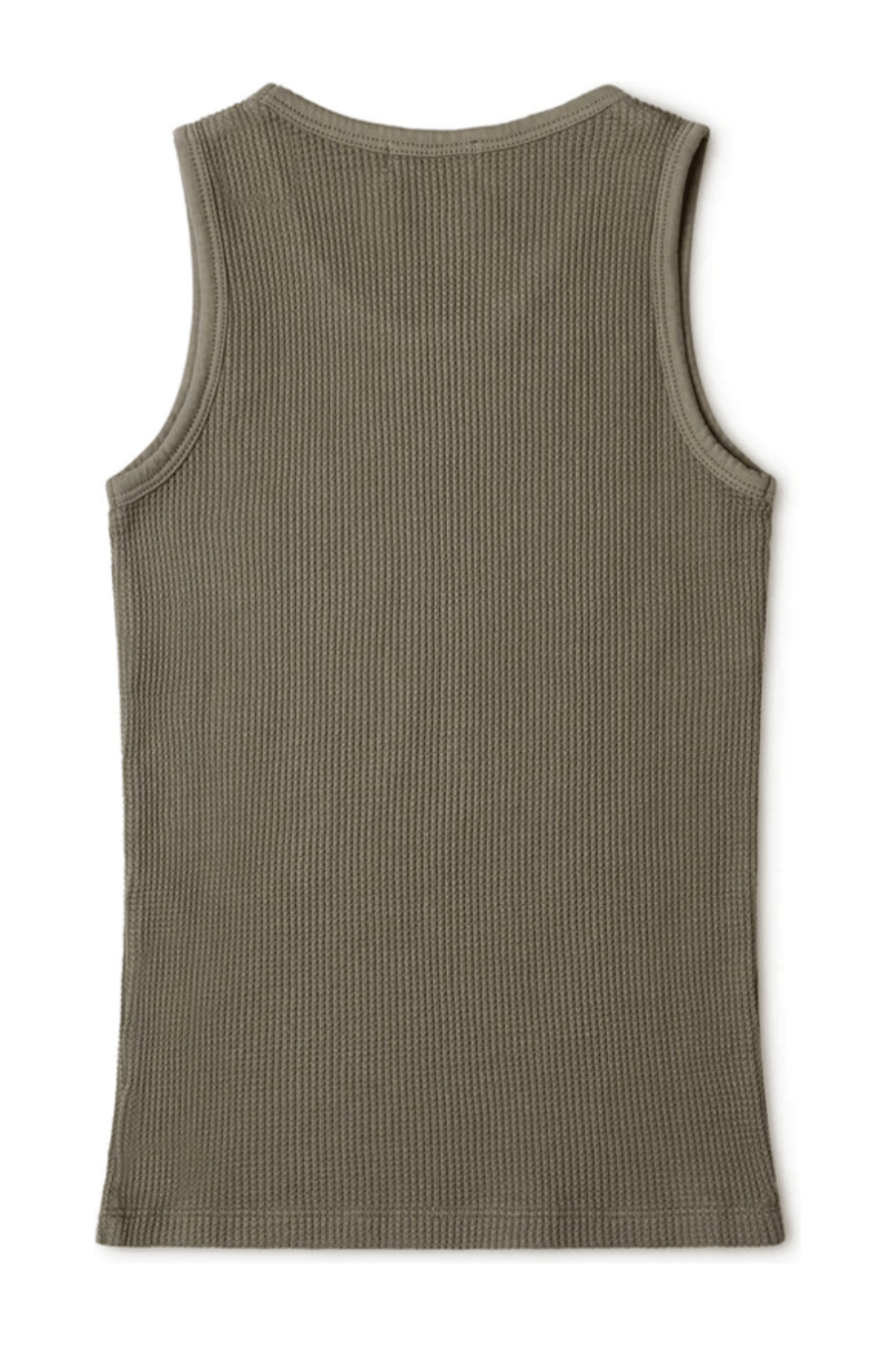 Matona - GOTS Organic Cotton Kids Waffle Tank - Olive (1-10 years) - Nature's Wild Child