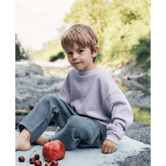 Matona - Organic Cotton Kids Sweatshirt - Lilac (1-10 years) - Nature's Wild Child