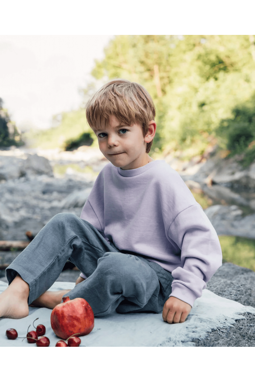 Matona - Organic Cotton Kids Sweatshirt - Lilac (1-10 years) - Nature's Wild Child